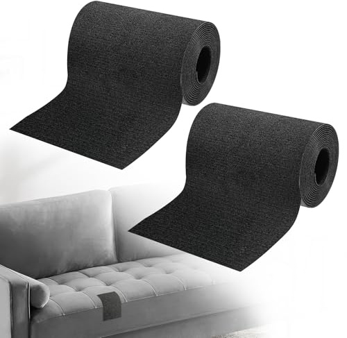 CAIXIANGYU 2 rouleaux 10 x 200 cm de Tissu Autocollant Reparation, Patch Réparation – Kit de réparation étanche pour canapés, sièges de voiture, tentes et meubles (Noir)