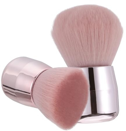ARTSEWPLY 2pcs Mushroom Shape Powder Foundation Face Makeup Brushes Portable Loose Powder Blusher Brush Set for Travel and Daily Use
