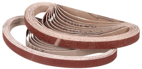 CoCud Bandas de Lija 762 x 25mm, Bandas Abrasiva de Alumina, 60-400 Granos para Lijadora de Banda, Herramienta para Tallar Cuchillos, Metalurgia, Madera, 48 Pcs