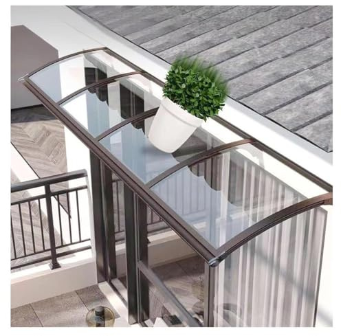 Housse d'extérieur en polycarbonate pour terrasse, protection contre la pluie, auvent pour terrasse (57 x 100 cm), résistant aux intempéries et aux UV