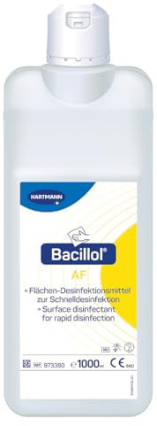 Bacillol AF: Alkoholisches Schnell-Desinfektionsmittel mit umfassender Wirksamkeit und rückstandsfreier Auftrocknung, 1L