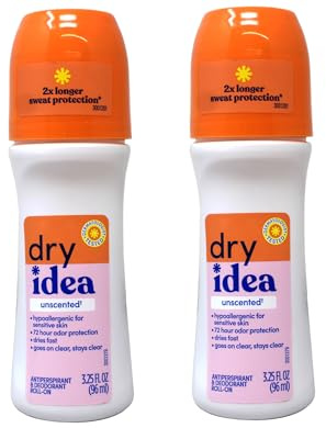 Dry Idea Antiperspirant & Deodorant Roll-On Unscented 3.25 fl oz (Pack of 2)