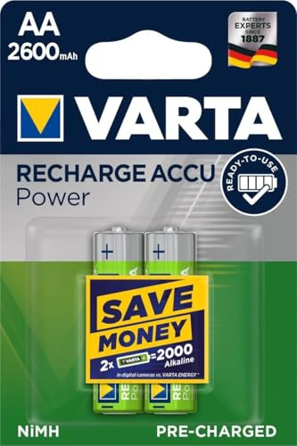 Varta Rechargeable Akku AA Mignon 2er 2600mAh (Entladeschutz)