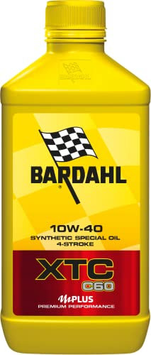 Bardahl - Olio Motore XTC C60 10W-40 OFF-ROAD per Moto 4 Tempi, Contrasta la Formazione dei Depositi Garantendo la Massima Pulizia del Motore, 100% Sintetico, 1 Litro