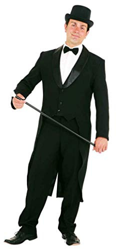 Herren-Kostüm: Frack mit Satinkragen, Erwachsenen-Größe:56/58