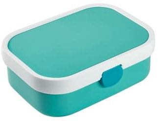 Mepal - Fiambrera Campus - Bento Box para Niños - Lonchera con Compartimento y Tenedor - Fiambrera con Cierre de Clip - Sin BPA y apta para Lavavajillas - 750 ml - Turquoise