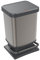 Rotho, Paso, Waste bin 20l with odour-proof lid, Plastic (PP) BPA-free, silver hexagon, 20l (29,3 x 26,6 x 45,7 cm)