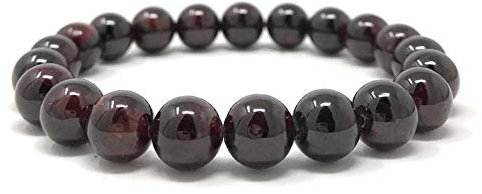 Natürliche AAA rote Granat-Stretch-Armband | 7-7.5” Länge | Granat Edelstein-Armband | Unisex-Armband | 6mm runde Form Perlen | Stretch Fit-Armband | Männer Perlen Armband