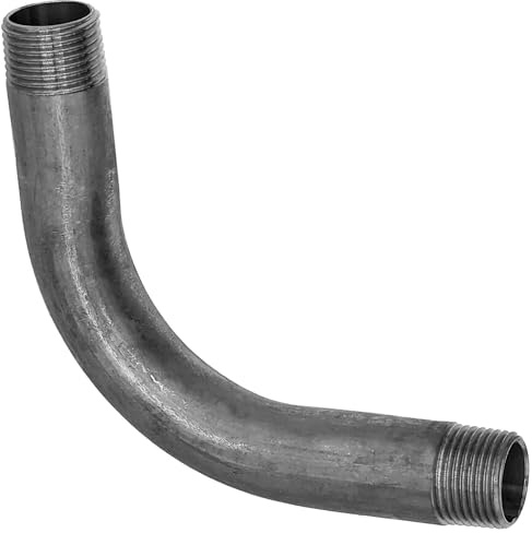 MegaHaustechnik Bogen lang 90°, 1 Zoll AG, Gewindefitting Edelstahl V4A | Trinkwasser geeignet, Außengewinde-Außendurchmesser 33mm DN25 Rohr, rostfrei INOX
