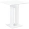 [en.casa] Mesa de Comedor Lindesnes 65 x 65 x 78 cm Mesa de Cocina o Salón Cuadrada Mesa de Bar Mesa de Bistro Blanco Alto Brillo