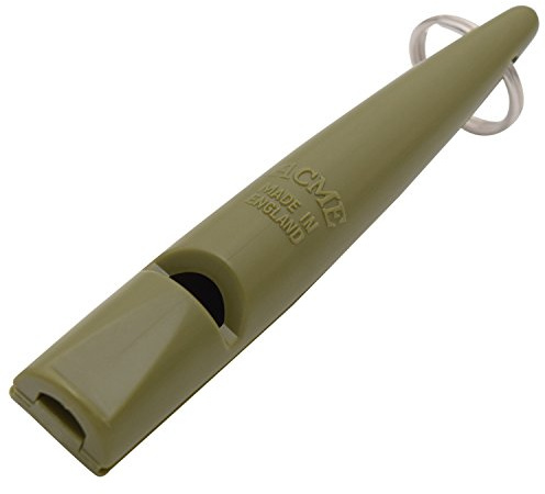 ACME Hundepfeife No. 210,5 mit Anleitung - Das Original aus England: laut und weitreichend (Olive Drap)