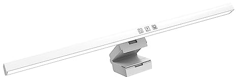 Baoblaze Lampada per Monitor e Computer - Schermo e Barra Luminosa - Portatile e da Tavolo - Dimmerabile e Sospesa, Bianco