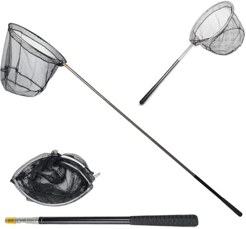 LATERN 2 Stück Schmetterlingsnetz Fischerkescher, 170cm Teleskop Schmetterlingsnetz Fischernetz Pool Laubkescher - Ausziehbar von 66 bis 172cm für Schmetterling Vogel Fisch Fangfreigabe