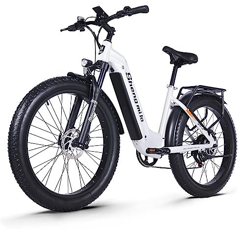 VOZCVOX Elektrofahrrad MX06 Ebike Herren Damen 26 Zoll Pedelec Trekkingrad E-Cityrad mit 48V 17.5Ah Akku, 7 Gang,3.0 Fat Tire Ebike