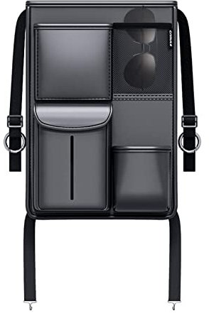 FASSME Taschenhalter fürs Auto, Aufbewahrung Handtasche Autositz Geldbörse Organizer, Verstellbare Autotasche mit großen Taschen für die Aufbewahrung von Dokumenten auf dem Rücksitz, Organizer