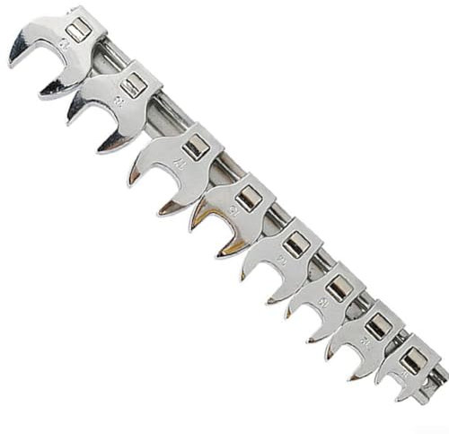 YUANGANG Set di 8 chiavi metriche a piede di porco in metallo da 3/8 di pollice chiave a piede di gallina da 10 a 19 mm chiave a punta aperta