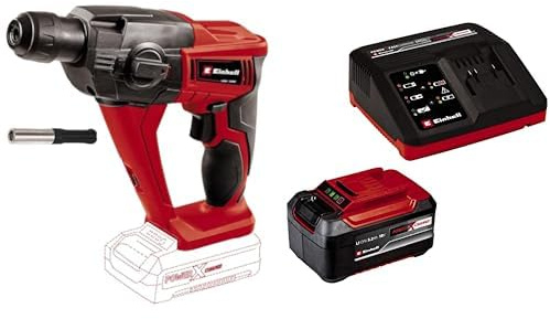 Einhell Martillo de impacto inalámbrico a batería, TE-HD 18 Li-Solo Power X Change, 1.2 J, mecanismo de impacto neumático, portabrocas SDS-plus, luz LED, suministrado+ Starter Kit 5,2Ah