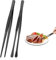 GOTFUN 2 pinzas de cocina de 30,5 cm de acero inoxidable, pinzas largas de cocina, pinzas comida para barbacoa de carne, utensilios de cocina para asar, recubrir y servir