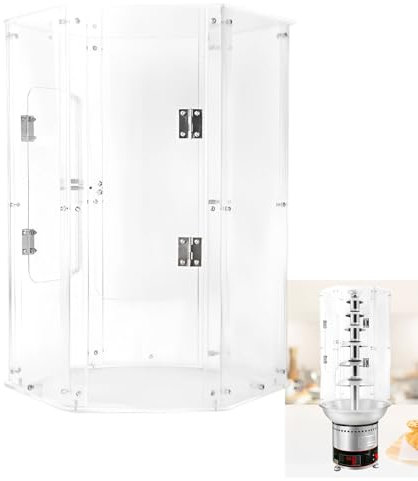 AIZYR Chocolate Fondue Fountain Cover, Clear PVC with Opening for Electric Chocolate Fondue Fountain, Hot Chocolate Fondue Tower Cover Dust Cover,7 Tier