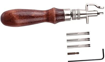 SHINEOFI Leather Trencher Groover Kit Multi-Function Leather Tools for Craft Includes Trencher for Embossing and Craft Supplies