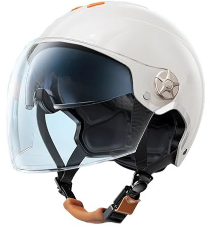 retrò Casco Scodella Portatile Mezzi Caschi Jet, Mezzo Casco da Motociclista Vintage Caschi Caschi Casco A Scodella Scooter Motorino ECE Omologato Mezzo Elmetto da Moto retrò