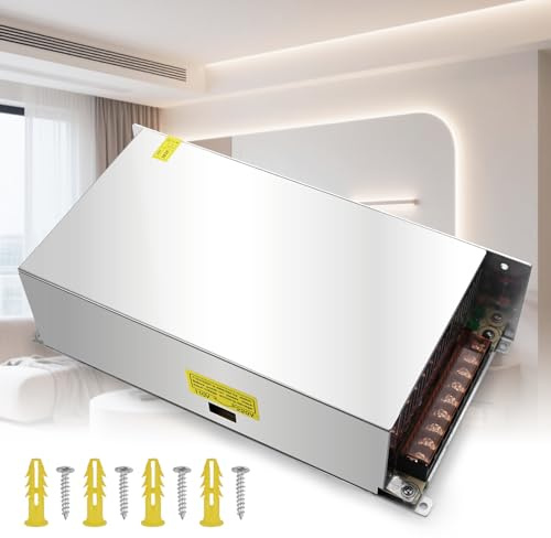 KSIBNW 12V 50A Alimentatore 600W Trasformatore AC 110/220V a DC 12Volt 50A 600W Interruttore Alimentatore Trasformatore di Alimentazione LED Driver Transformer Trasformatori per 12V LED Striscia