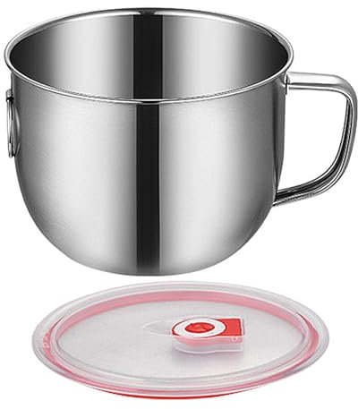 Separatore di grasso in acciaio inox, separatore di grasso e sugo, separatore di grasso da cucina con coperchio e manico, caraffa separatore per grasso da salse e zuppe, cibo