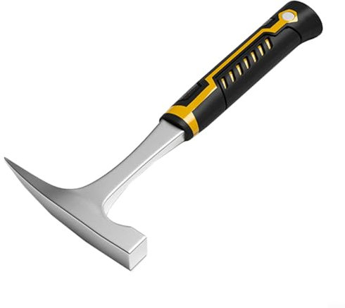 Marteau géologique robuste avec têtes pointues et plates, parfait pour les environnements extérieurs difficiles (A)