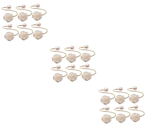 ULTECHNOVO 1 Set Portatovagliolo A Decorazione Della Tavola Di Nozze Portatovaglioli in Oro Rosa Natale Decorazioni Tavola Decorazioni Tavola Natale Fermatovaglioli Anello Lega 6 Pezzi