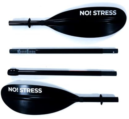 No Stress Fiberglas Hybrid Kajak Paddel 4-teilig