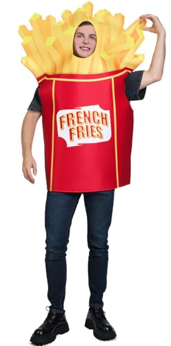 SEA HARE Costume unisex per adulti con patatine fritte, divertente costume da festa (taglia unica)
