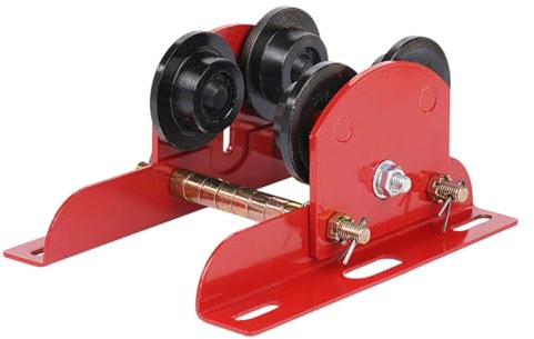 Laufkatze,68-110mm,Tragfähigkeit Hallenkran,Einstellbare Breite Kran,Seilwinde Seilzug verstellbar,Rollfahrwerk Doppelrad-Design Handfahrwerk für I- und H-Trägern Ladekran (0.5, Tonnen)