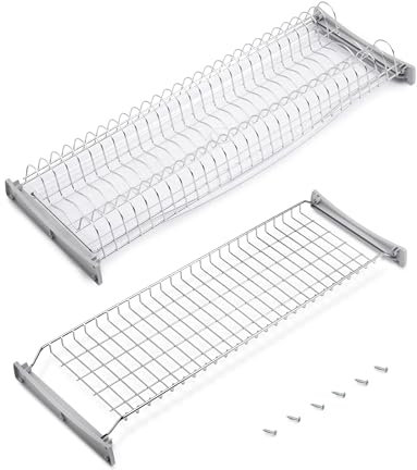 EMUCA - Escurreplatos para módulos Altos Suprastar, Escurridor de Platos y Vasos para Muebles de Cocina, Anchura Interior módulo 760-770 mm, Acero, Cromado