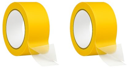 Sunrise Packaging 2 Rolls Double Sided Carpet Tape 50mm x 10m | Heavy Duty Rug Gripper | Anti Slip Floor Adhesive | No Residue | Strong Self Stick for Rugs, Hardwood, Tile & Vinyl