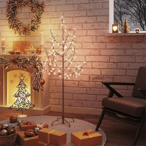 Albero LED Ciliegio Bianco Caldo 84 LED 120 Cm