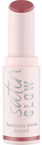 essence barra de labios satinada GLOW con brillo luminoso, luminoso, color intenso (3.5g)