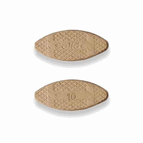 SOLID Lot de 100 chevilles plates en bois - Taille 10 - Compatibles avec fraiseuse à lamelles - Plaquettes de connexion en hêtre - Chevilles comme Lamello - Raccords en bois de hêtre