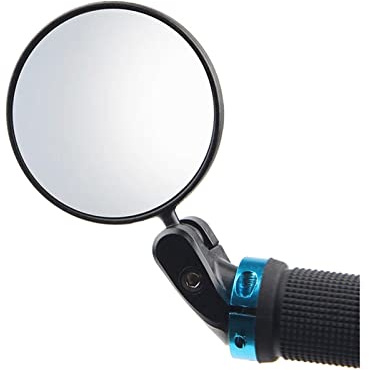 Rear Side Mirror View Mirrors For Moto Handlebar Motorcycle Handle Bar End Rear View Mirror Adjustable 360° Convex Round Mirror Auxiliary Rearview Mirror