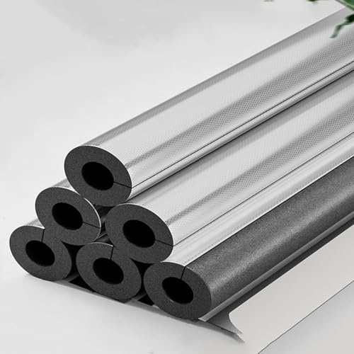 Generisch Schaumstoff-Rohrisolierung, Frostschutz Isolierschlauch Aus Aluminiumfolie, Frostschutz Isolierrohr für Den Außenbereich ID 22-114mm, Dicke 10-50mm, für Heizungsrohr(48mm*50mm*1m)