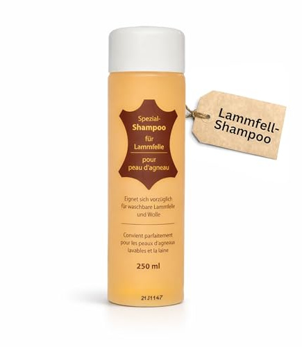 LIRA DEKO Lammfellwaschmittel | Bio-Wollwaschmittel mit Lanolin für Wolle & Lammfell | 250 ml Fellschampoo für sanfte Reinigung, Geruchsneutralisierung und Anti-Filz-Schutz | Ideal für Pelzaccessoires