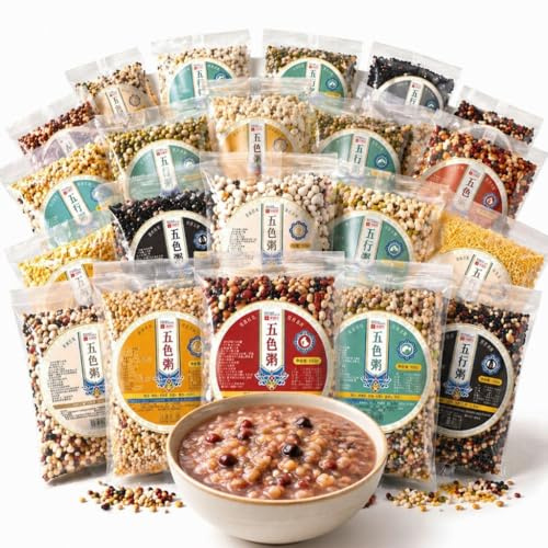30er-Pack Gemischter Getreidebrei, 100 G Pro Beutel, Einfach Zuzubereiten, Ohne Zusatzstoffe, Nährstoffreiches Frühstück Und Abendessen, Kompatibel Mit Reiskochern