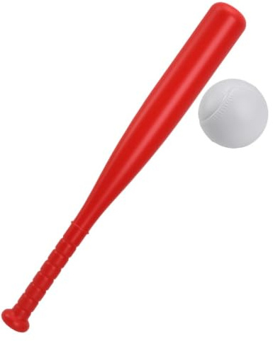 Lawnrden Mazza da Baseball per Bambini, Mazza da Baseball per Bambini, Plastica per – Palla Multiuso e Accessorio da Palestra per Piccoli, Rosso