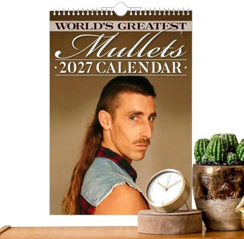 2027 Års Almanacka För Vägg 12 Månaders Heminrednings Agendaplanerare | 2027 Års Mullets Hårstylist Kalender för Resor, Arbete, Lägenhet, Hotell och Klassrum