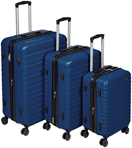 Amazon Basics Hartschalen - Kofferset - 3-teiliges Set (55, 68, 78 cm), Marineblau