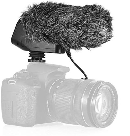 Microphone cardioïde directionnel, Boya BY-VM600 à condensateur 3,5 mm pour Appareil Photo Canon Nikon Sony Pentax DLSR