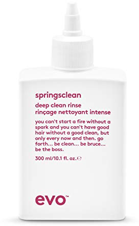 EVO springsclean deep cleaning rinse Tiefenreinigende Haarspülung für welliges und lockiges Haar I entfernt Ablagerung, Schmutz und überschüssiges Öl I vegan, ohne Sulfate, 300 ml