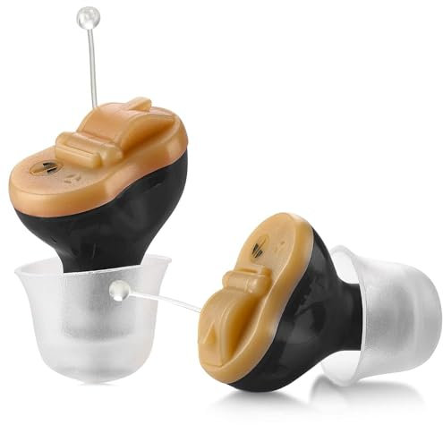Amplificateur auditif numérique haut de gamme - Invisible in Canal (CIC) Mini Sound Enhancer Set - Noir, paire oreille droite et gauche