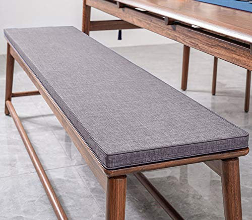 Bankkissen, 2-/3-Sitzer-Gartenbankkissen, dicke Bankkissen, rutschfeste Gartenmöbel-Kissen für Terrasse, Küche, drinnen und draußen (grau, 100 x 30 cm)