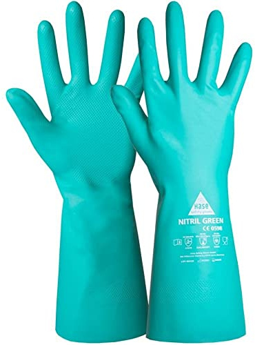 Boni-Shop Montage-, Arbeits- und Chemikalienschutzhandschuhe (9, 12 Paar Nitril green)
