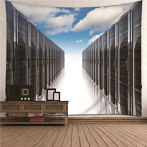 Banemi Hleane Wandteppich, Wandteppich Ästhetisch Schwarz Computer Host Muster Polyester Wandteppich für Wohnzimmer Schlafzimmer 210x140CM